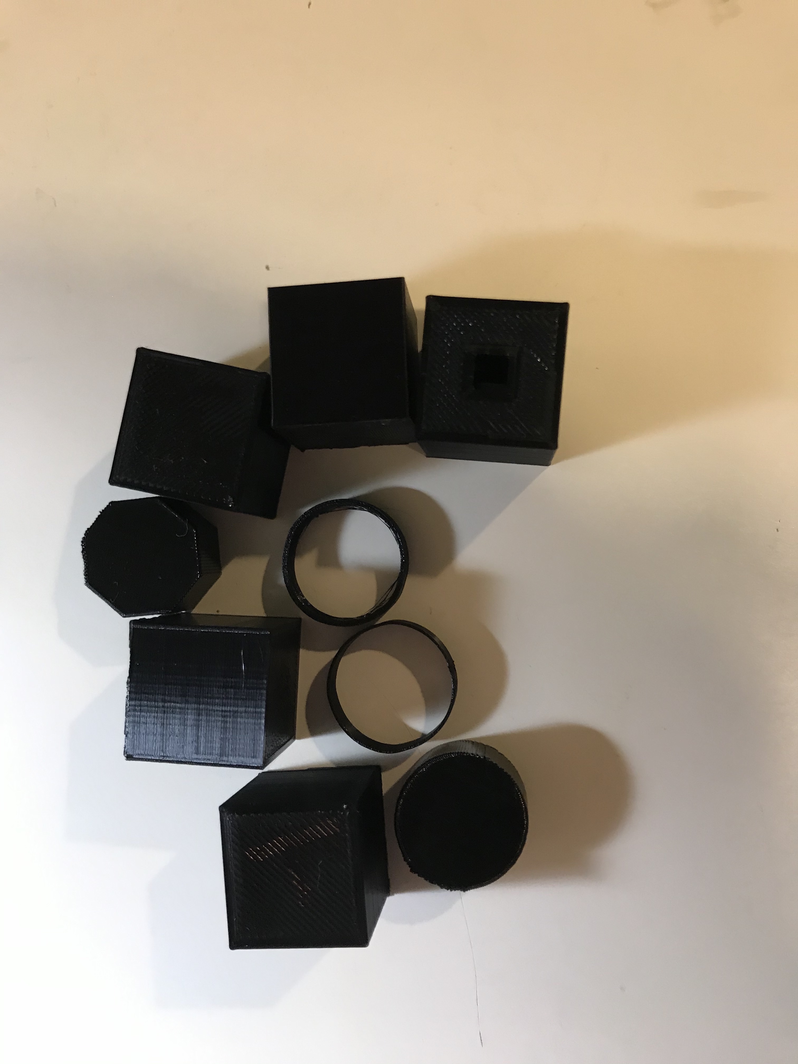 3D printed cubes